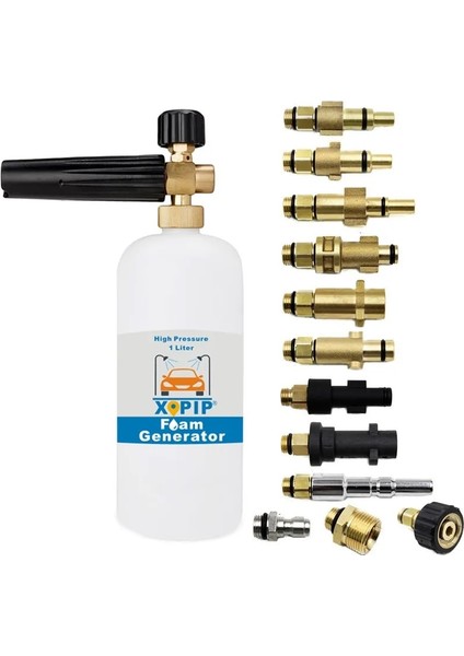 Mor Tarzı Araba Yıkayıcı Kar Köpük Jeneratörü Lance, Farklı Çeşitlerle Erkek Dişli Adaptörleri Ayarlanabilir Nozullu Püskürtücülü Sabun Tabancası Yıkayıcı (Yurt Dışından) fiyatları