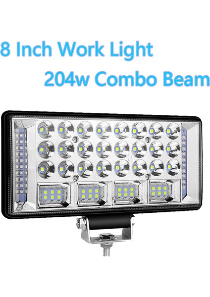 1 Adet 7 Inç 204W Tarzı Aeobey 4'' 5'' 6'' 8 Inç LED Işık Çubuğu Offroad Spot Sel Kamyon Araba Tekne Traktör Için LED Çalışma Işığı 4x4 Atv Farlar 12V 24V (Yurt Dışından)