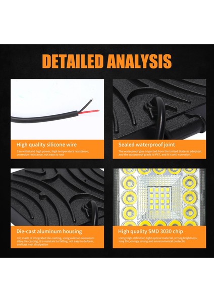 1 Adet Yuvarlak 22SMD Tarzı Aıleo 12V 24V LED Bar Offroad Spot Sel Combo LED Çalışma Işığı Smd Kamyon Traktör Suv 4WD 4x4 Tekne Atv Barra Farlar (Yurt Dışından) indirimleri