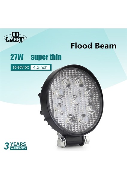 5d 1 Adet Taşkın Işın Stili Co Işık 5d 4. Offroad 27W LED Işık Çubuğu Spot Projektör Niva Atv Tekne Suv Için 4WD 4x4 Kamyon Traktör LED Çalışma Işığı 12V 24V (Yurt Dışından)