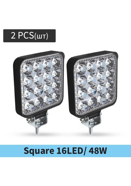 48W 2 Adet Tarzı Xınfok Kamyon Işıkları 24 V 12 Volt Evrensel 42W Md 6500K Fso Flaş Işığı Otomatik 4WD 4x4 Far Lambası Için (Yurt Dışından)