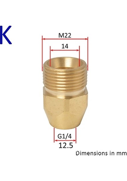 M22 Erkek Stili Basınçlı Yıkama Tabancası Lance Bayonet Konnektör Kar Köpüğü Lance Nozul Adaptörü Köpük Topu Sabun Tabancası Adaptörü Bağlantı Parçası (Yurt Dışından)