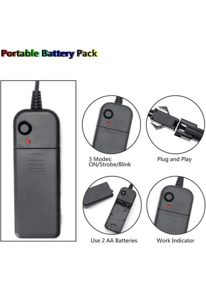 Floresan Yeşil 3 M 3V Araba Iç LED Dekoratif Lamba El Kablolama Neon Şerit Otomatik Dıy Esnek Ortam Işığı USB Parti Atmosfer Diyot (Yurt Dışından)