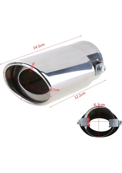 No.2 Tarzı Evrensel Oto Susturucu Susturucu Çift Çıkışlı Araba Egzoz Ucu Paslanmaz Çelik Eğimli Haddelenmiş Kenar Blacksilver Anti-Direnç Repai (Yurt Dışından)