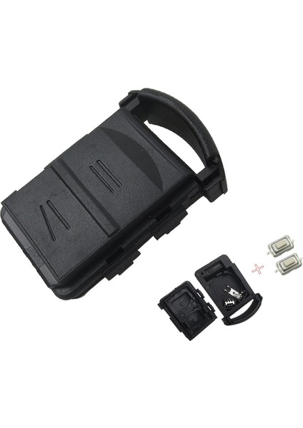 Pil Tutucu ile Okeytech Uzaktan Araba Anahtarı Kabuk Kapak Kılıf Fob 2 Düğme ve 2 Mikro Anahtar Pil Tutucu Opel Opel Corsa Agila Meriva Combo Için (Yurt Dışından)