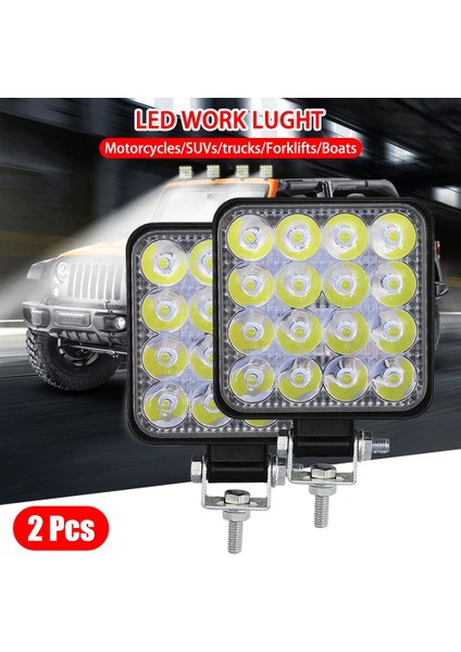 2 Adet Tarzı 48W LED Çalışma Işığı Kare 12V 24V Off Road Sel Spot Lambası Araba Kamyon Suv Su Geçirmez Toz Geçirmez Çalışma Lambası Araba Aksesuarları (Yurt Dışından) fiyatları