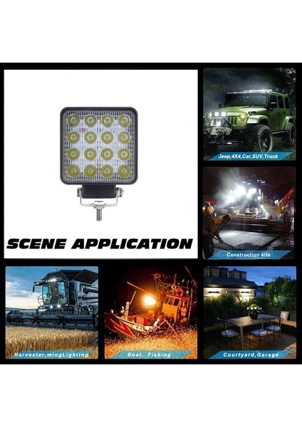 LED Çalışma Işığı 2'li Paket Stili LED Işık Çubuğu Çalışma Işığı 48W Spot Sel Combo Işın Off-Road Işık Çubuğu, Off-Road, Kamyon, Araba, Atv, Suv Için Montaj Braketi ile (Yurt Dışından) modelleri