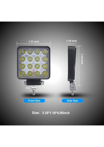 LED Çalışma Işığı 2'li Paket Stili LED Işık Çubuğu Çalışma Işığı 48W Spot Sel Combo Işın Off-Road Işık Çubuğu, Off-Road, Kamyon, Araba, Atv, Suv Için Montaj Braketi ile (Yurt Dışından) fırsatları