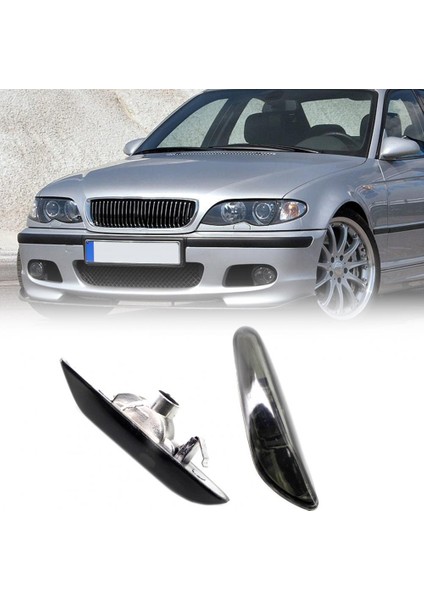 Kristal Grisi Stili De Marker Işık Çerçevesi Aşınmaya Dayanıklı Gri Dönüş Sinyali Lambası Kapağı Bmw 3 Serisi E46 Için (Yurt Dışından) fırsatları