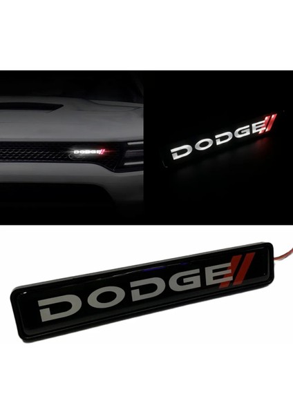 Mazda Işık Için Abs Krom Araba Ön Kaput Grille Amblemi LED Işıkları Rozeti Dodge Challenger Ra Şarj Cihazı Avenger Kalibre Dekoratif Lamba (Yurt Dışından)