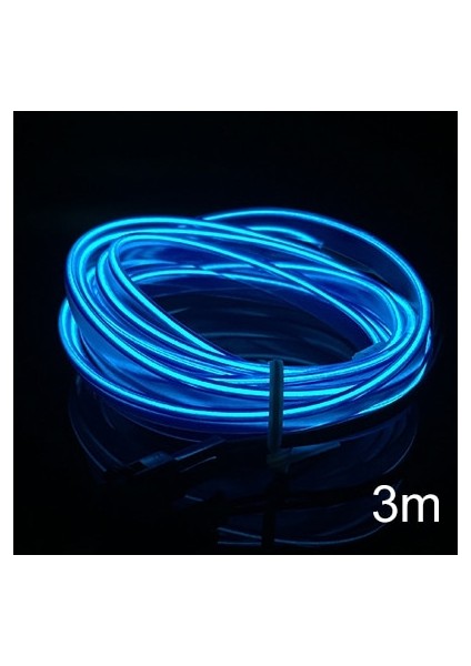 3 Milyon Mavi 3m El Soğuk Hat Esnek Araba Işıkları 12V Araba LED Neon El Tel Araba Soğuk Işık Şeridi Iç Dekorasyon Kalıplama Trim Şeritleri (Yurt Dışından)