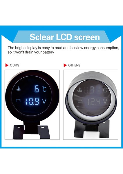A 26 mm Adaptör Stili ile Oto Araba Su Sıcaklık Ölçer Voltmetre Arabalar Için mm Adaptörü 10 mm Araba Sıcaklık Sensörü Npt Metre-10 ~ 110 Santigrat 12V 24V (Yurt Dışından)