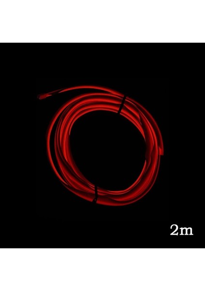 Kırmızı-2m Otomatik LED Şerit Araba Iç Aydınlatma Garland El Tel Neon Işık Halat Tüp Hattı 12V Sigara Sürücüsü ile Esnek (Yurt Dışından)
