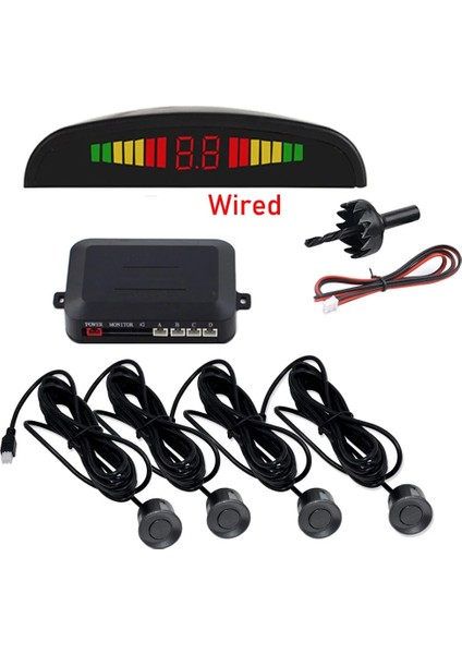 Gri Araba Oto Parktroarking Sensörü 4 Vw Passat Golf Polo Jetta Için Ters Yedekleme Radarı Tiguan Touareg B6 B7 Audi A3 A4 A5 (Yurt Dışından)