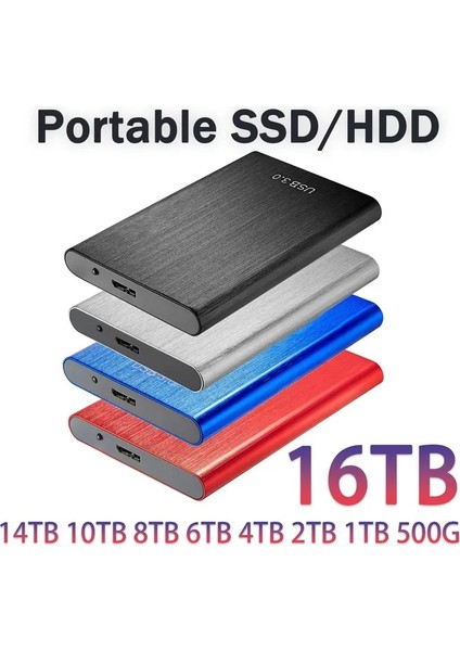 Mavi Stil 2tb Yeni Orijinal Taşınabilir Harici Sabit Disk Diskleri USB B SSD Katı Hal Sürücüleri Pc Dizüstü Bilgisayar Depolama Aygıtı Için (Yurt Dışından)