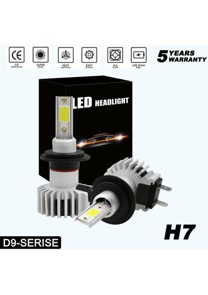 H8 Stili 6000K Soğuk Beyaz Üst Beyaz Araba Far Ampulleri H7 LED H4 H1, H3, H4, H11, H8, Hhb3, Hhbhır2 Hk Için Arayüzü (Yurt Dışından) modelleri