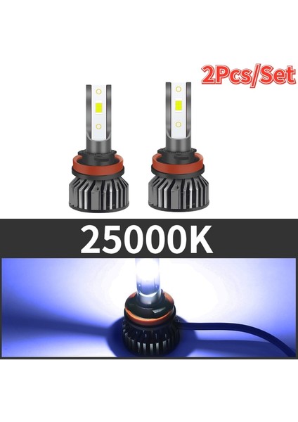 Otomobil Stili Için 12V 25000K H4 LED Ampuller Far H7 H1 Lm Araba Farları H8 H9 H Hbk 6000K 8000K Otomatik Sis Farı LED Ampul V 24V 2ADET (Yurt Dışından)