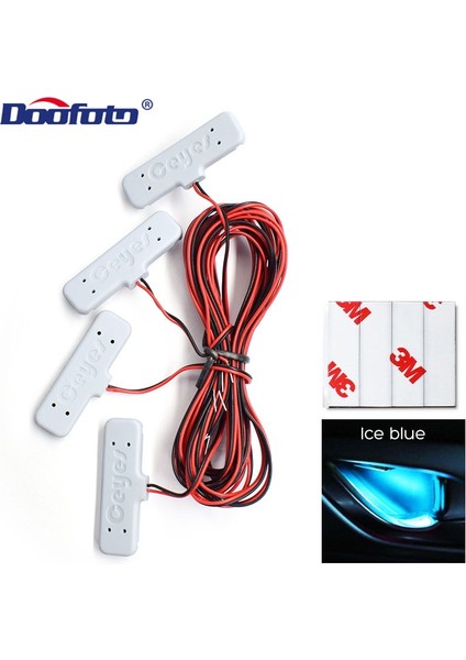 Buz Mavisi LED Araba Atmosfer Lambası Iç Oto Dıy Dekorasyon Gece Kapı Kase Işık Bmw E90 Mini Cooper Için Araba Dekorasyon Aksesuarları (Yurt Dışından)