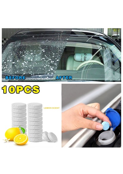 Siyah Stil Araba Aksesuarı=4l + Limon Parfümü Araba Ön Camı Temizleme Camı Oto Cam Temizleyicisi Efervesan Konsantre Spreyli Temizleyici (Yurt Dışından) fiyatları