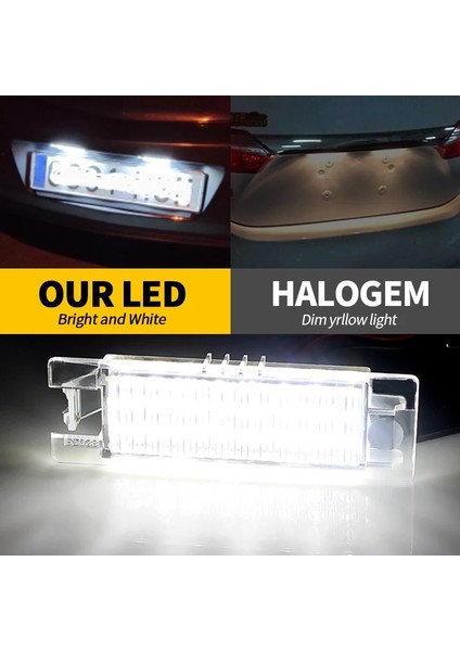 2 Adet LED Opel Vauxhall Için 24-Smd LED Plaka Işık Lambaları Adam Astra H Astra J Astra K Cascada Corsa C Corsa D Corsa E Insignia A (Yurt Dışından) indirimleri