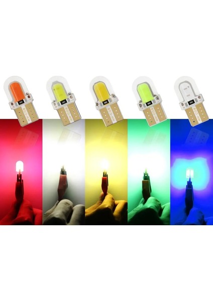 Beyaz Stil 10 Parça T10 LED Canbus W5W LED Ampul 6000K Beyaz Sinyal Kubbe Lambası Otomatik 12V Okuma Plaka Lambası Araba Iç Işıkları (Yurt Dışından)