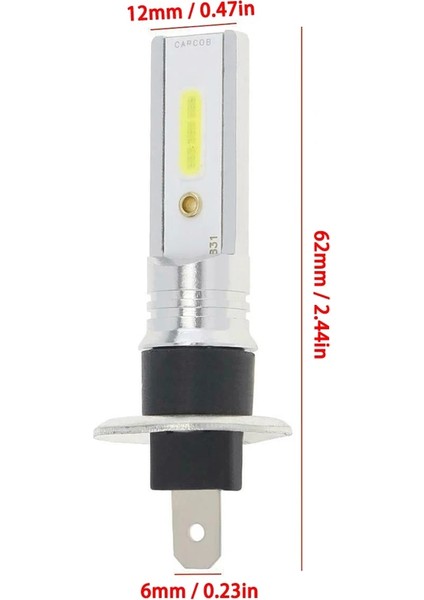 2 Adet 2 Adet H1 LED Far Ampülleri Cob Hilo Işın Sürüş Işık 12 W Lamba Ampul Beyaz 6500 K IP65 Su Geçirmez Sis Lambası Araba Aksesuarları (Yurt Dışından) indirimleri
