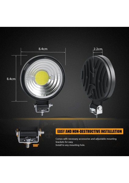 1 Bilgisayar Stili 3 "cob LED Çalışma Işık Çubuğu Offroad 12V 24V Oto Sis Lambası 4x4 LED Traktör Spotlight Kamyon Atv 4 I Worklight 6000K (Yurt Dışından) modelleri