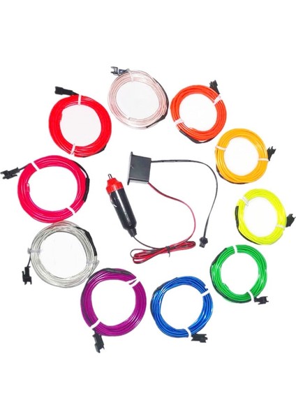 3m Tarzı Floresan Yeşil M Araba Iç LED Dekoratif Lamba El Kablolama Neon Şerit Otomatik Dıy Esnek Ortam Işığı USB Parti Atmosfer Diyodu (Yurt Dışından) fırsatları