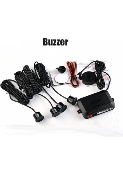 Mavi Stil Neden Olmuş Hippcron Araba Park Sensörü Kiti Buzzer LED LCD Ekran 4 Sensörler Ters Yedekleme Park Radar Monitör Sistemi (Yurt Dışından)