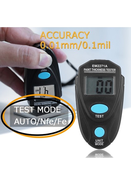 Mavi Stil Araba Oto Boya Film Test Cihazı Için LCD Dijital Kalınlık Ölçer Kaplama Ölçer Katman Test Cihazı Толщиномер Для Авто (Yurt Dışından) modelleri
