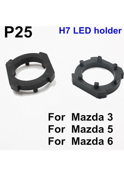 Rockeybright H7 Mazda 3 Için Araba Far Adaptörü LED H7 Ampul Tutucu Adaptörleri LED Far Ampulleri Için Soket Tabanı Tutma Klipsi (Yurt Dışından)