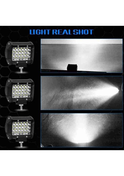 1 Adet 7 Inç Tarzı LED Combo Çalışma Işıkları Bar Spot Off-Road Sürüş Spot Sel Sis Lambası Kamyon Tekne Suv Için 12V 24V Atv Için Far (Yurt Dışından)