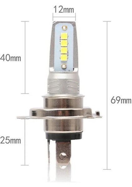 H4 Stili 8000K 2x H4 H7 H11 H1 H3 HB3HB4 LED Araba Far Işıkları Ön Sis Lambası Lm Ampulk 6000K 8000K Araba Aksesuarları (Yurt Dışından)