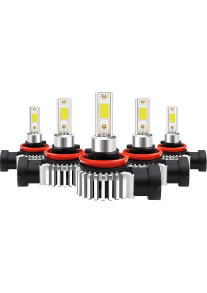 H3 Stili M5 4 Taraflı 8000K Yeni Mini LED Turbo Araba Farları H7 H4 H11 H1 H8 H Hb Hb Sis Farları Lambası Oto Ampuller 80W Lm 12V 24V Moto (Yurt Dışından)