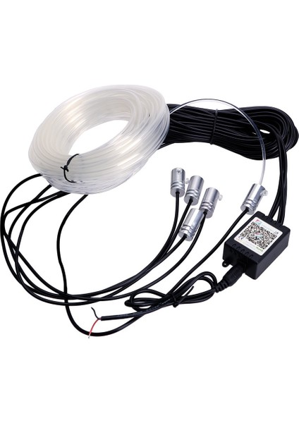 Ses Leepee 6 Metre Fiber Optik Atmosfer Lambaları Ortam Lambası Uygulama Kontrolü Araba Iç Işık Uzaktan Kumanda Rgb Oto Dekoratif Işık (Yurt Dışından)
