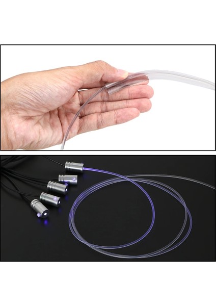 Ses Leepee 6 Metre Fiber Optik Atmosfer Lambaları Ortam Lambası Uygulama Kontrolü Araba Iç Işık Uzaktan Kumanda Rgb Oto Dekoratif Işık (Yurt Dışından)