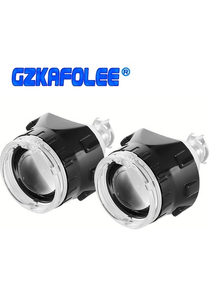 L-Gümüş Kasa-Sarı Stil 1 Parça Gtl H4 H7 Için 2.5 Inç Evrensel Bi Xenon Hıd Motosiklet Araba Far Projektör Len Yükseltme Melek Gözler Projektör Lens Drl (Yurt Dışından)