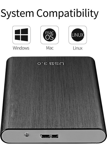 Mavi Stil 2tb Yeni Orijinal Taşınabilir Harici Sabit Disk Diskleri USB B SSD Katı Hal Sürücüleri Pc Dizüstü Bilgisayar Depolama Aygıtı Için (Yurt Dışından)