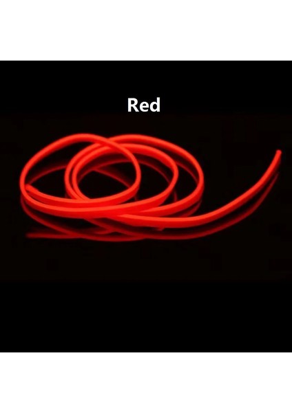 2 Milyon Stili Kırmızı Otomobil Atmosfer Lambası Araba Iç Aydınlatma LED Şerit Dekorasyon Çelenk Tel Halat Tüp Hattı Esnek Neon Işık USB Sürücü (Yurt Dışından)
