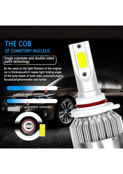 H3 Stili 8000K Crossfox Oto Ampuller Lamba LED H7 H4 H11 H1 H3 H Hb3 Hb4 H LED 6000K 8000K Araba Farları Işık (Yurt Dışından)