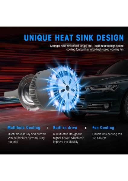 H9 Stili Altın Sarısı LED Araba Far H7 LED H4 Ampul H8 H1 H3 H11 Hb Hb Otomatik Lambalar Sis Işığık 6000K 8000K (Yurt Dışından)