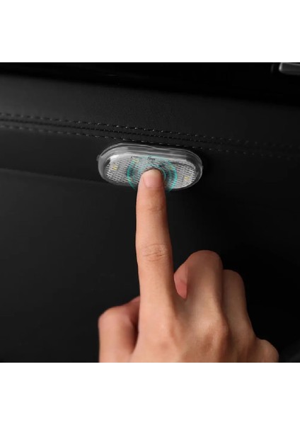 2 Adet Tarzı Buz Mavisi Araba Iç Işık Oto Tavan Tavan Okuma Lambası LED Araba Styling Gece Lambası Mini USB Şarj Araba Işığı (Yurt Dışından)