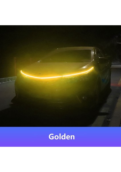 1.2mx2 Stili Altın 2 Adet Su Geçirmez Araba LED Işık Şeridi Kaput Için Esnek Dekorasyon Şerit Işık cm Dekor Lamba Çoğu Araç Için Evrensel Fit (Yurt Dışından)