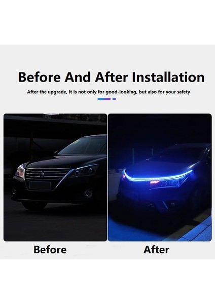 1.2mx2 Stili Altın 2 Adet Su Geçirmez Araba LED Işık Şeridi Kaput Için Esnek Dekorasyon Şerit Işık cm Dekor Lamba Çoğu Araç Için Evrensel Fit (Yurt Dışından) modelleri