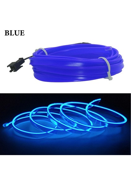 1m-Usb Stili Mavi Esnek Araç Iç Aydınlatma LED Şerit Garland Tel Halat Tüp Hattı Sigara Sürücüsü ile Neon Işık Denetleyicisi (Yurt Dışından)