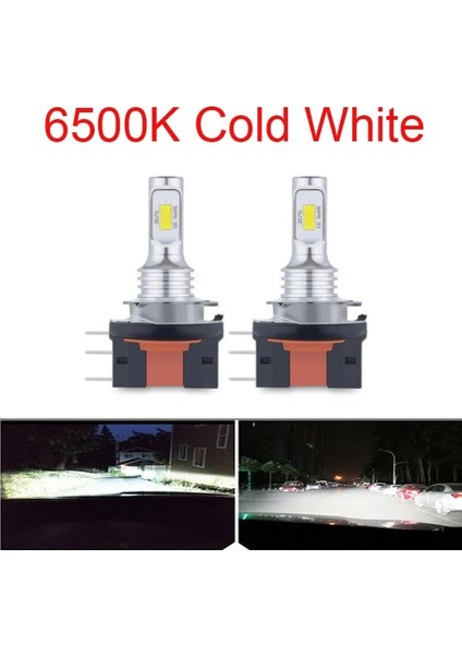 H7 Stili 6500K 2 Adet Yükseltilmiş LED Araba Farları Oto Ampuller H7 H4 H15 Gündüz Çalışan Işık ile Uzun Far Sis Ampul Mini Headlamk 6000K (Yurt Dışından)