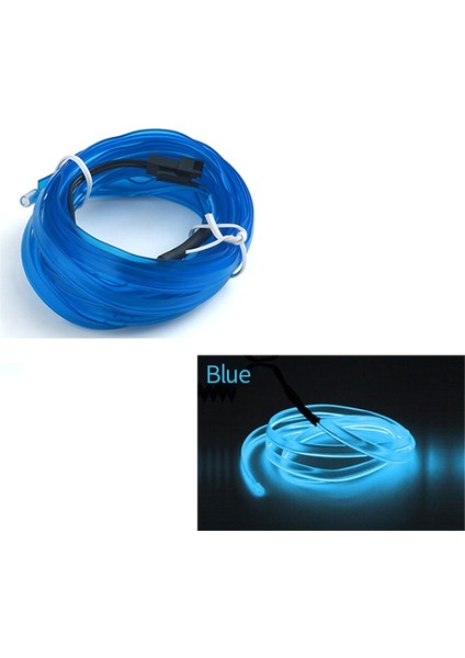 5 Metre Tarzı Mavi Araba LED Şerit Iç Atmosfer Işıkları Ortam Neon El Soğuk Tel Işıklar USB Araba Ürünleri Dekorasyon Montaj Lambaları Aksesuarlar (Yurt Dışından)