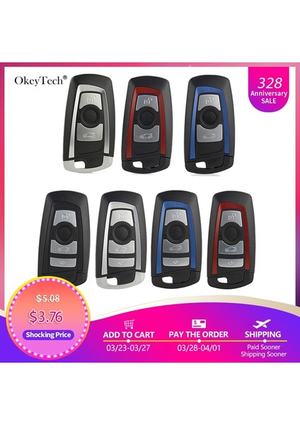 B 4bt Stili Okeyte Düğmesi Akıllı Uzaktan Araba Anahtarı Kabuk Fob Bmw Cas4 F Serisi E90 E92 E93 X5 F10 F20 F30 F40 Anahtar Kutu Kapağı (Yurt Dışından)