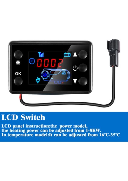 Kontrol Panosu Stili Yeni 12V 24V Dizel Havalı Isıtıcı LCD Monitör Anahtarı + Kontrol Panosu Anakart + Araba Park Isıtıcısı Için Uzaktan Kumanda (Yurt Dışından) modelleri