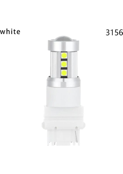 BEYAZ-3156 Dayanıklı T20 LED W21W WY21W LED Ampul T P27W P Araba Dönüş Sinyali Işığı Ters LAMP12V Oto Beyaz (Yurt Dışından)